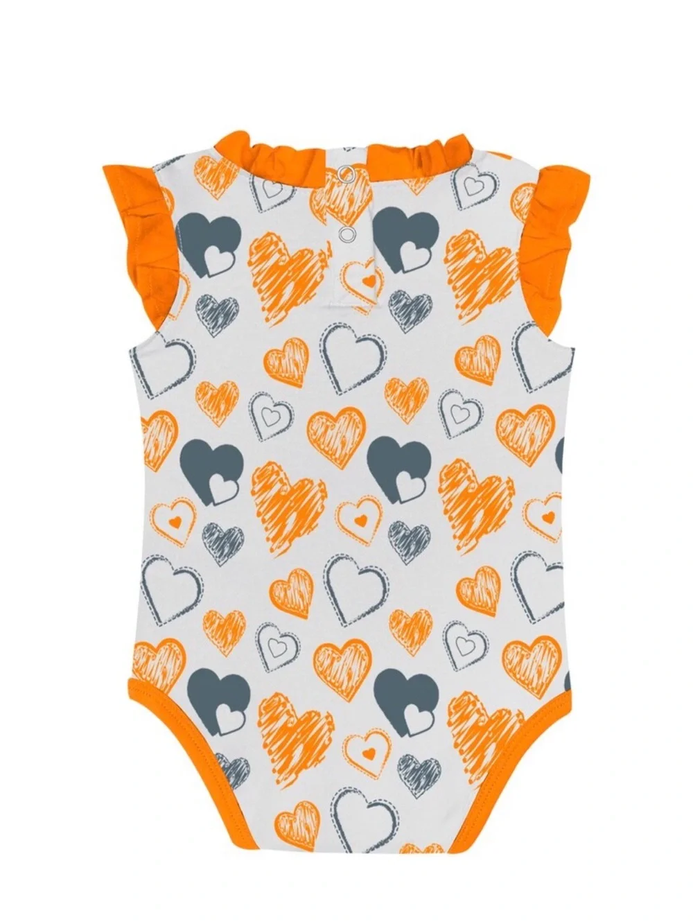 NWT Tennessee Baby Girls' Orange & White One-Piece Bodysuit Set - Cutest Fan
